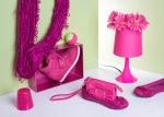 pink shoes and props arranged in studio